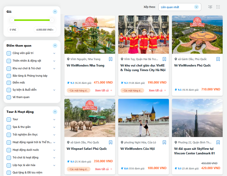 Đặt vé online